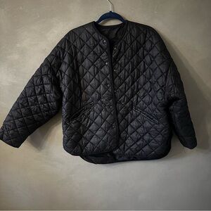 TOTEME Chic Black Quilted Coat